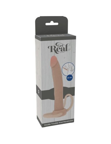GET REAL DOUBLE TROUBLE PENETRADOR ANAL SILICONA 16 CM