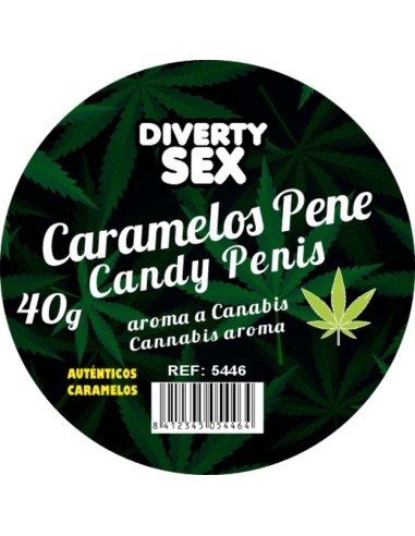 DIABLO GOLOSO 20 CARAMELOS PENE AROMA CANNABIS