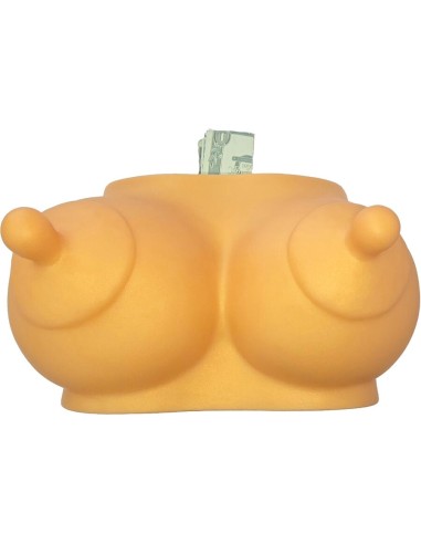 DIABLO PICANTE HUCHA FORMA DE TETAS TONO DORADO