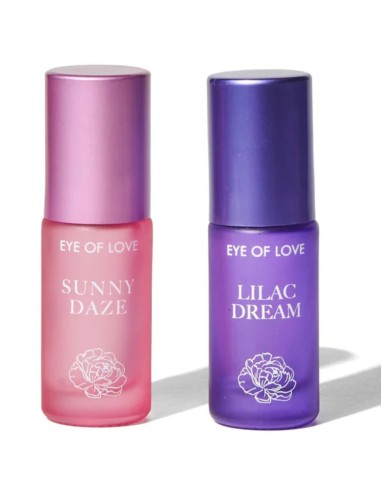 EYE OF LOVE BLOOM SET DE PERFUME ROLL ON CON FEROMONAS DE DAA A NOCHE 2 X 5 ML