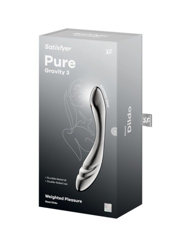 SATISFYER PURE GRAVITY 3 DILDO ACERO INOXIDABLE DOBLE USO