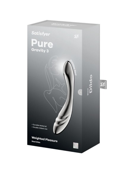 SATISFYER PURE GRAVITY 3 DILDO ACERO INOXIDABLE DOBLE USO