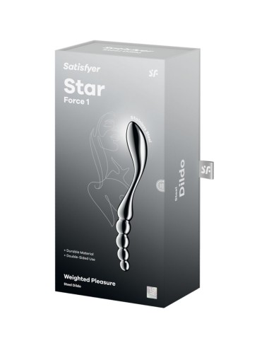 SATISFYER STAR FORCE 1 DILDO ACERO INOXIDABLE DOBLE USO