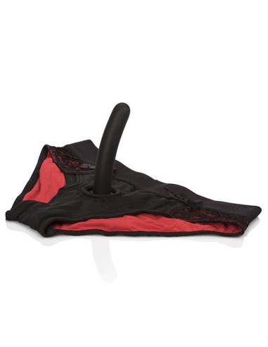 CALEXOTICS SCANDAL SET DE BRAGUITAS ROJAS CON DILDO TALLA L XL