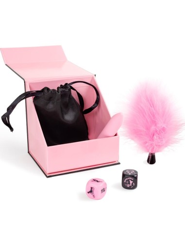 SECRET PLAY CAJA DE PLACERES PARA PAREJAS DADOS BALA VIBRADORA PLUMERO