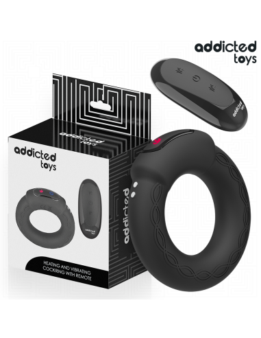 ADDICTED TOYS ANILLO PENE VIBRADOR EFECTO CALOR CONTROL REMOTO
