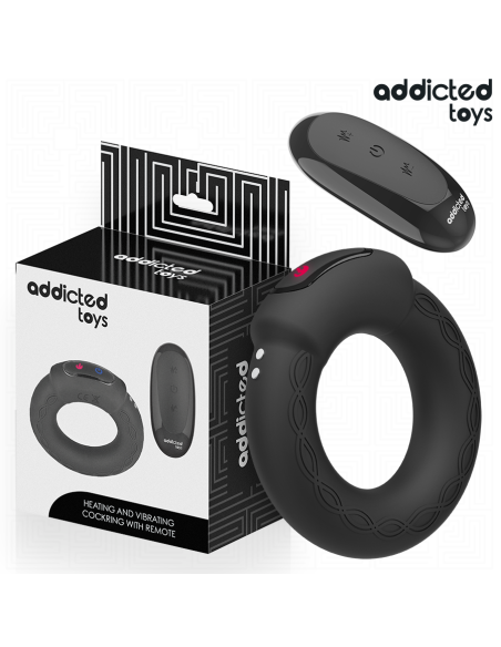 ADDICTED TOYS ANILLO PENE VIBRADOR EFECTO CALOR CONTROL REMOTO