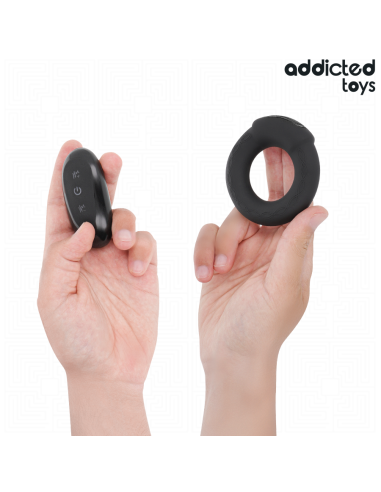ADDICTED TOYS ANILLO PENE VIBRADOR EFECTO CALOR CONTROL REMOTO