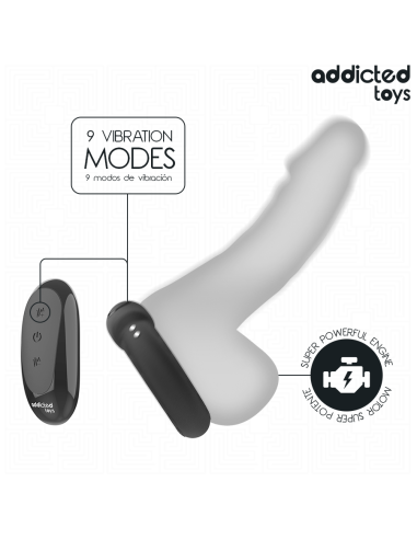 ADDICTED TOYS ANILLO PENE VIBRADOR EFECTO CALOR CONTROL REMOTO