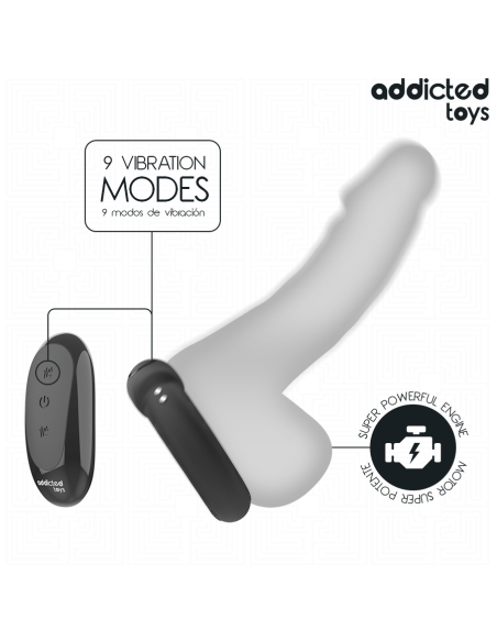 ADDICTED TOYS ANILLO PENE VIBRADOR EFECTO CALOR CONTROL REMOTO