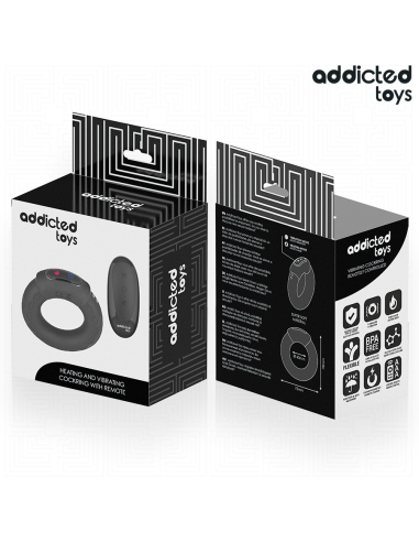 ADDICTED TOYS ANILLO PENE VIBRADOR EFECTO CALOR CONTROL REMOTO