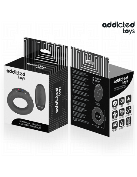 ADDICTED TOYS ANILLO PENE VIBRADOR EFECTO CALOR CONTROL REMOTO