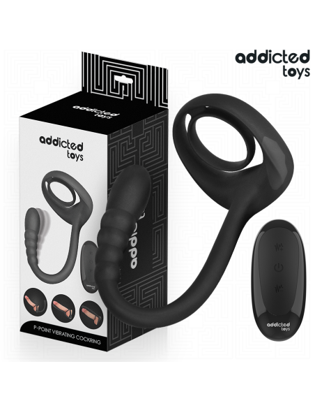 ADDICTED TOYS ANILLO PENE VIBRADOR PUNTOAP CONTROL REMOTO