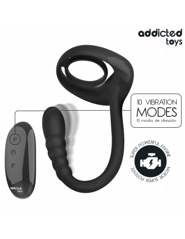 ADDICTED TOYS ANILLO PENE VIBRADOR PUNTOAP CONTROL REMOTO