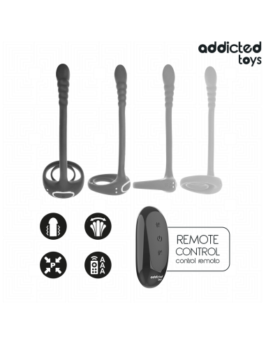 ADDICTED TOYS ANILLO PENE VIBRADOR PUNTOAP CONTROL REMOTO