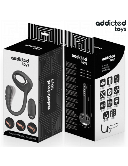 ADDICTED TOYS ANILLO PENE VIBRADOR PUNTOAP CONTROL REMOTO