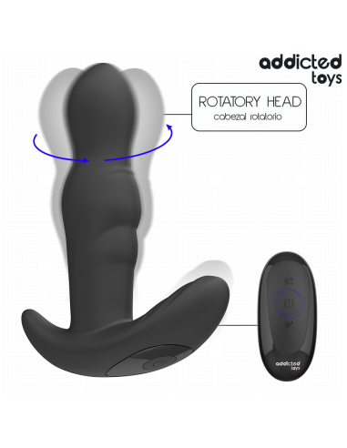 ADDICTED TOYS PLUG ANAL VIBRADOR ROTATORIO CONTROL REMOTO