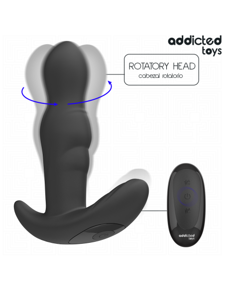 ADDICTED TOYS PLUG ANAL VIBRADOR ROTATORIO CONTROL REMOTO