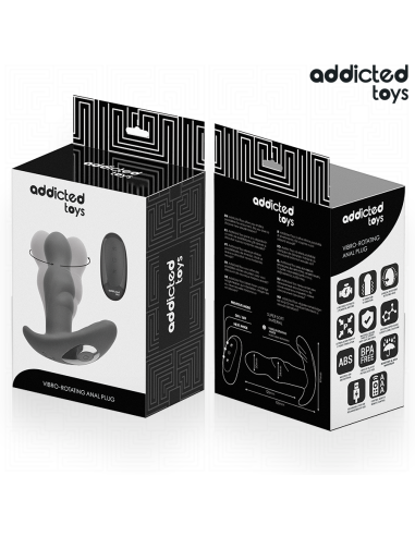 ADDICTED TOYS PLUG ANAL VIBRADOR ROTATORIO CONTROL REMOTO