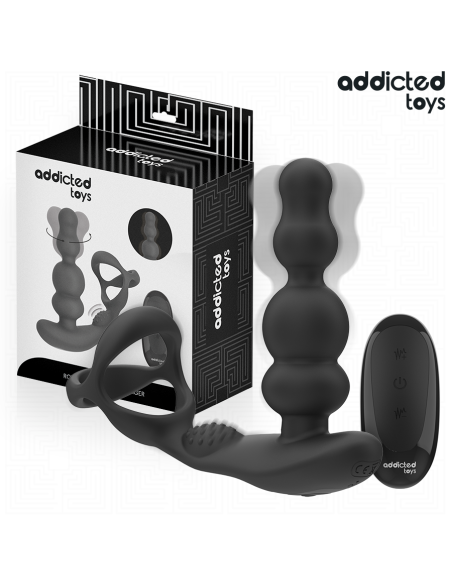 ADDICTED TOYS MASAJEADOR PROSTATICO ROTATORIO CONTROL REMOTO