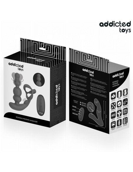 ADDICTED TOYS MASAJEADOR PROSTATICO ROTATORIO CONTROL REMOTO