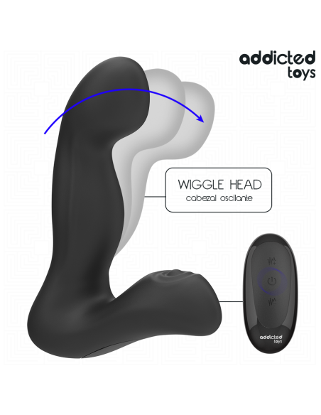 ADDICTED TOYS MASAJEADOR PROSTATICO OSCILANTE CON MODO PULSACIONES CONTROL REMOTO