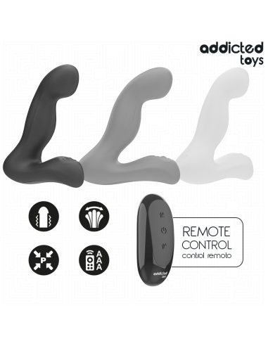 ADDICTED TOYS MASAJEADOR PROSTATICO OSCILANTE CON MODO PULSACIONES CONTROL REMOTO