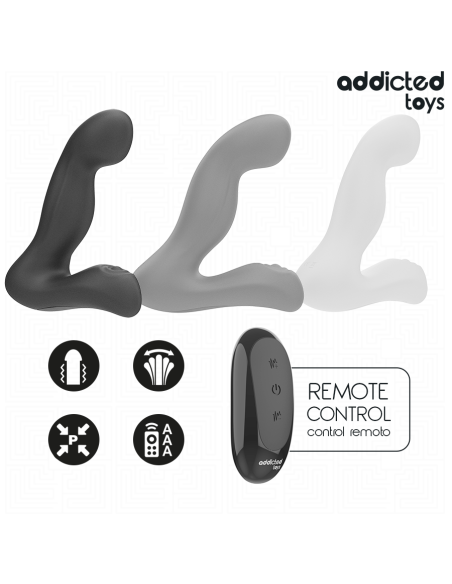 ADDICTED TOYS MASAJEADOR PROSTATICO OSCILANTE CON MODO PULSACIONES CONTROL REMOTO