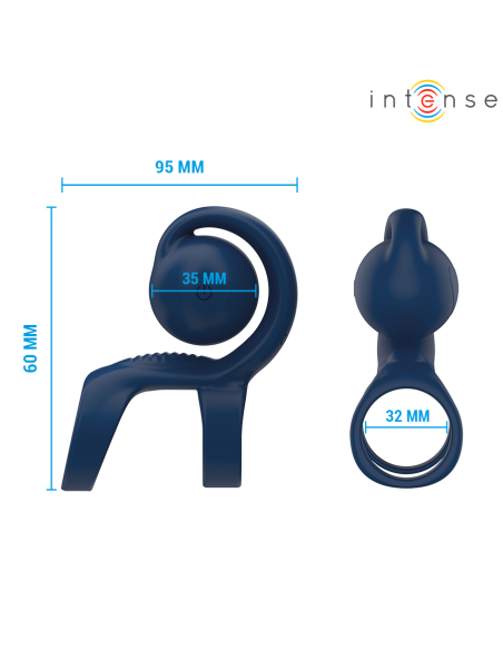 INTENSE TYSON ANILLO POTENCIADOR CON CARACOL VIBRADOR A 32 CM