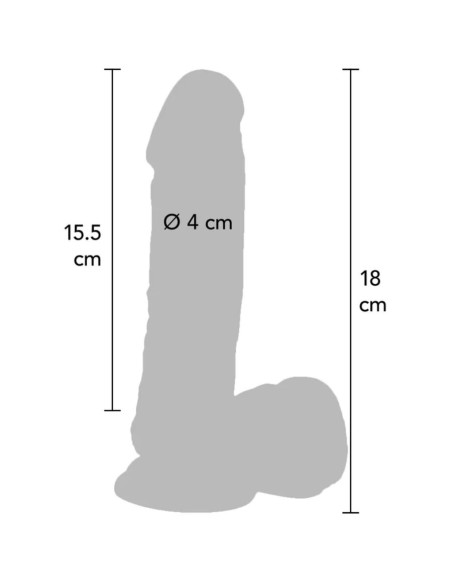 GET REAL DILDO 18 CM CON TESTACULOS VIBRADOR NATURAL