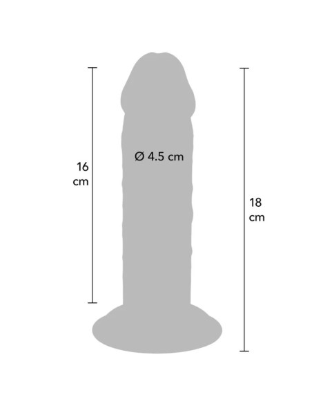 GET REAL DILDO DELUXE DONG GRUESO DE DOBLE DENSIDAD TPE 18 CM