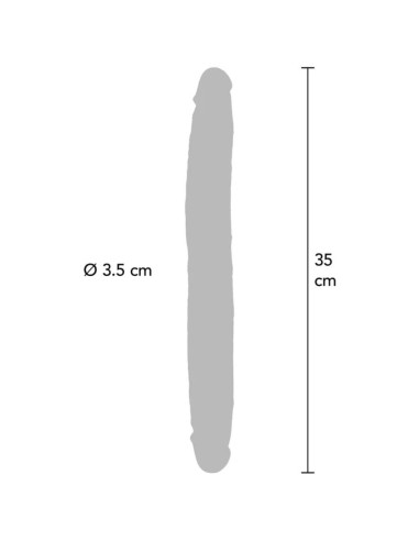 GET REAL DILDO DOBLE DONG DE SILICONA CARAMELO 35 CM