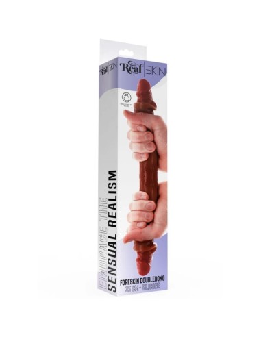 GET REAL DILDO DOBLE DONG DE SILICONA CARAMELO 35 CM