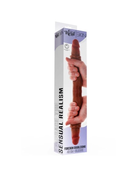 GET REAL DILDO DOBLE DONG DE SILICONA CARAMELO 40 CM