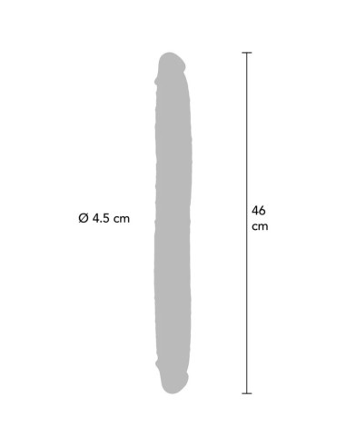 GET REAL DILDO DOBLE DONG DE SILICONA CARAMELO 46 CM