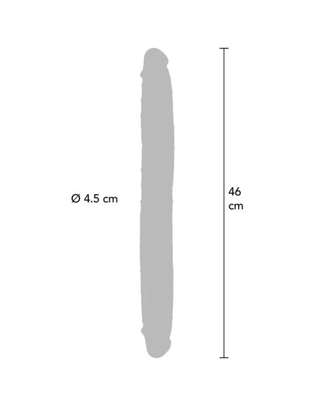 GET REAL DILDO DOBLE DONG DE SILICONA CARAMELO 46 CM
