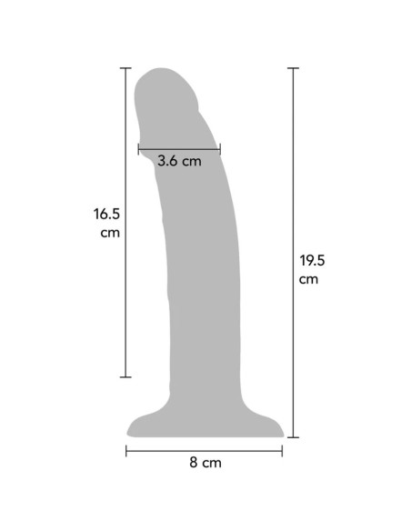 GET REAL DILDO REALISTA VIBRADOR DE SILICONA MORADO 195 CM