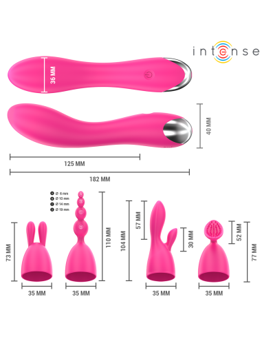 INTENSE CHER VIBRADOR 20 PATRONES CON CABEZALES INTERCAMBIABLES