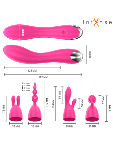 INTENSE CHER VIBRADOR 20 PATRONES CON CABEZALES INTERCAMBIABLES