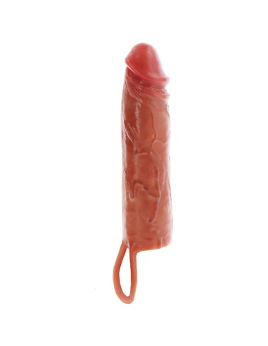 GET REAL FUNDA HYDRATED SKIN DE SILICONA PARA PENE CARAMELO 20 CM