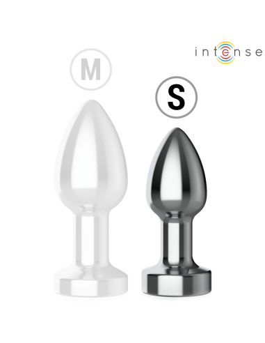 INTENSE PLUG ANAL DE METAL VIBRADOR CON LUCES LED Y CONTROL REMOTO TALLA S