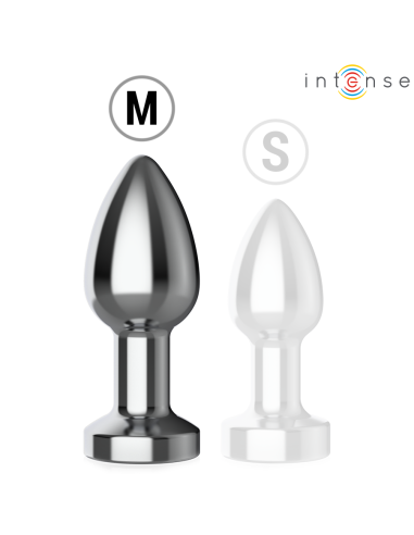 INTENSE PLUG ANAL DE METAL VIBRADOR CON LUCES LED Y CONTROL REMOTO TALLA M