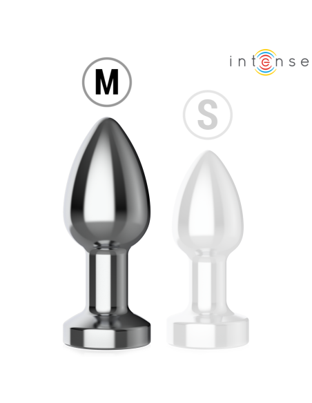 INTENSE PLUG ANAL DE METAL VIBRADOR CON LUCES LED Y CONTROL REMOTO TALLA M
