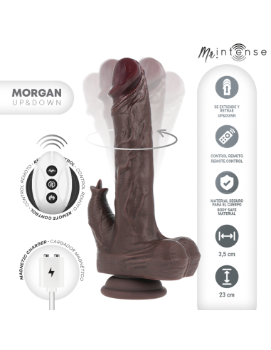 MR INTENSE MORGAN REALASTICO MULTIFUNCIAN CON VIBRACIAN ROTACION Y UP AND DOWN CONTROL REMOTO 23 CM O 35 CM