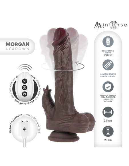 MR INTENSE MORGAN REALASTICO MULTIFUNCIAN CON VIBRACIAN ROTACION Y UP AND DOWN CONTROL REMOTO 23 CM O 35 CM
