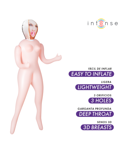 INTENSE DOLLS IRINA MUAECA HINCHABLE CON TRES ORIFICIOS