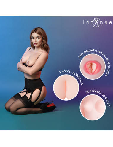 INTENSE DOLLS MONIQUE MUAECA HINCHABLE CON TRES ORIFICIOS