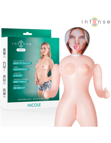 INTENSE DOLLS NICOLE MUAECA HINCHABLE CON TRES ORIFICIOS