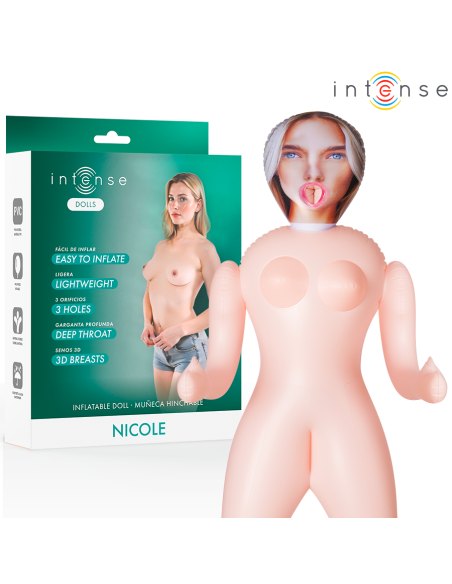 INTENSE DOLLS NICOLE MUAECA HINCHABLE CON TRES ORIFICIOS