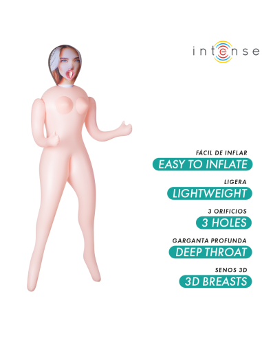 INTENSE DOLLS NICOLE MUAECA HINCHABLE CON TRES ORIFICIOS